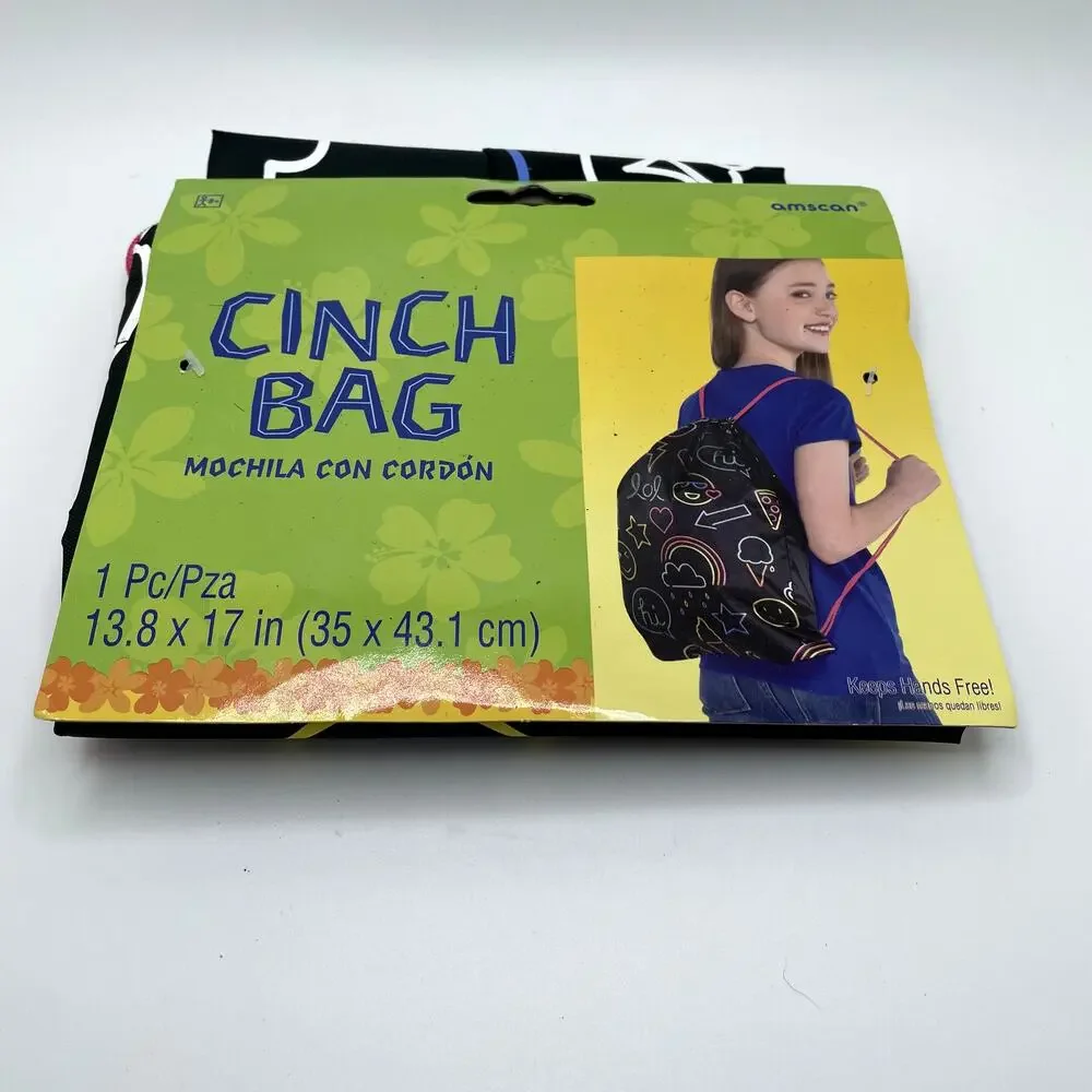 Cinch Bag rainbow all‎ over print *NWT*